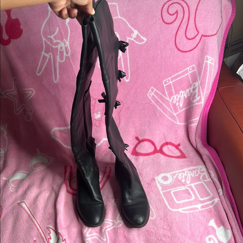 Valentino Garavani Black Luxe Over the Knee Boots